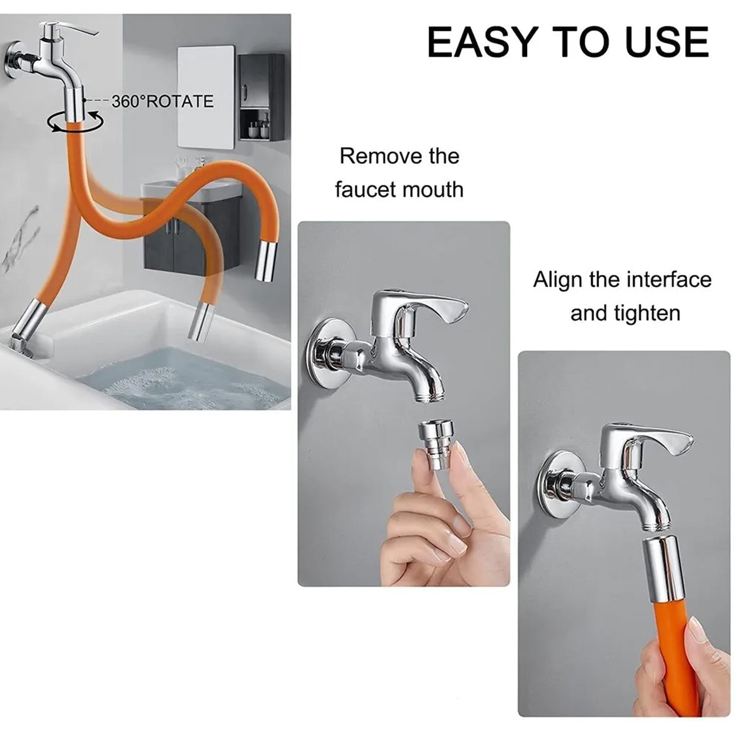 9087b Flexible Water Tap Extender Universal Foaming Extension Tube With Connector 360 Free Bending Faucet Extender Adjustable Sink Drain Extension (46cm) 9087b Flexible Water Tap Extender Universal Foaming Extension Tube With Connector 360 Free Bending Faucet Extender Adjustable Sink Drain Extension (46cm)